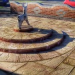 Dry Brick Wall and Batural Slabs-Patio -Landscape Gardeners Lincolnshire